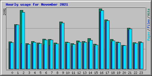 Hourly usage for November 2021