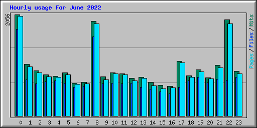 Hourly usage for June 2022