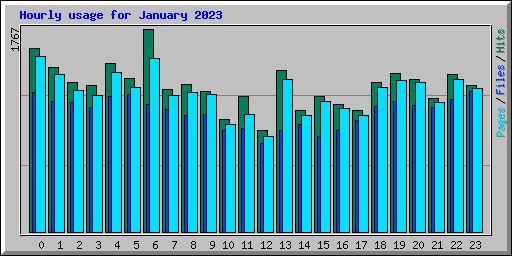 Hourly usage for January 2023