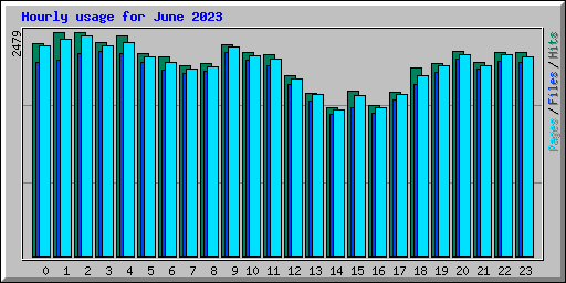 Hourly usage for June 2023