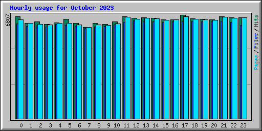 Hourly usage for October 2023