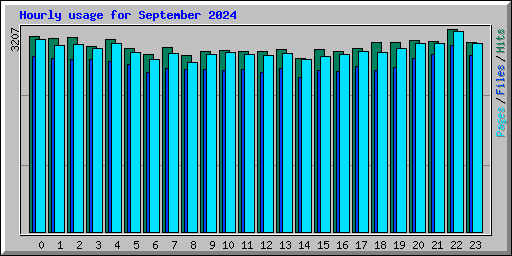 Hourly usage for September 2024